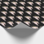 Cute Girly Pink met kerst Cadeaupapier (Hoek)