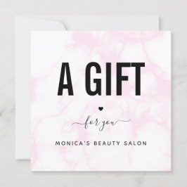 Cute Girly Pink Pastel Marble Beauty Salon Logo