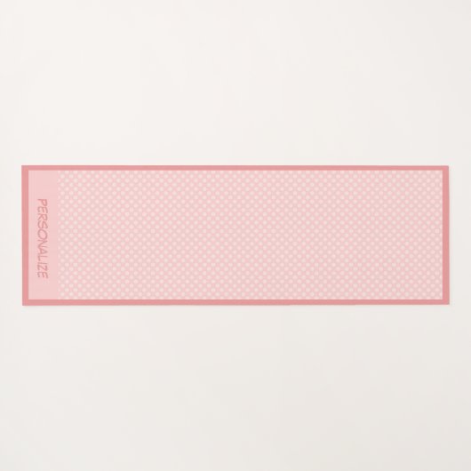 Cute Girly Pink Polka Dot Design Zen Yoga Namaste Yogamat (Achterkant (horizontaal))