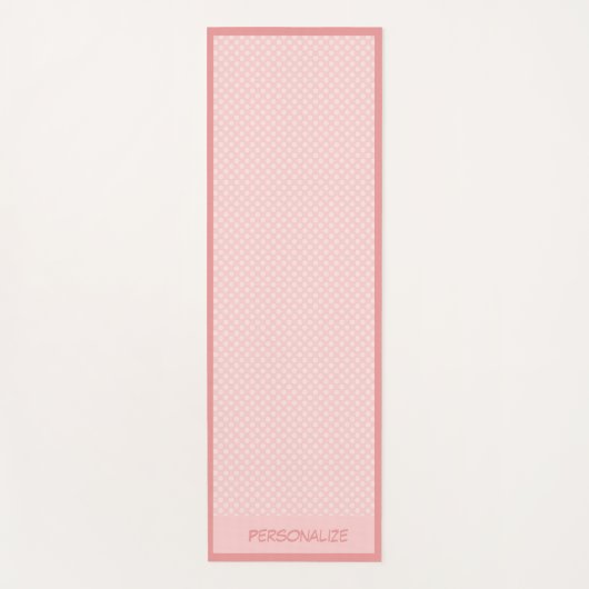 Cute Girly Pink Polka Dot Design Zen Yoga Namaste Yogamat (Voorkant)