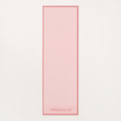 Cute Girly Pink Polka Dot Design Zen Yoga Namaste Yogamat (Achterkant)
