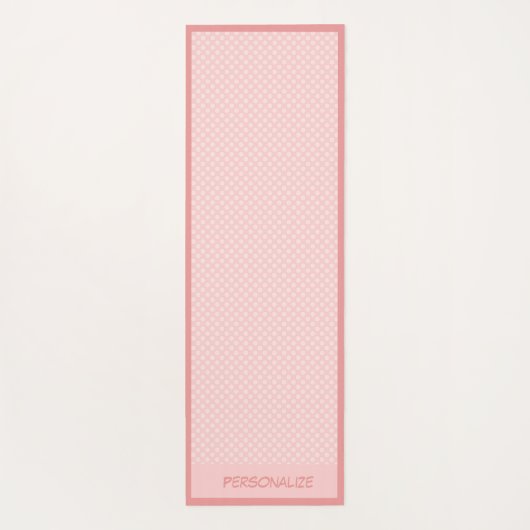 Cute Girly Pink Polka Dot Design Zen Yoga Namaste Yogamat (Achterkant)