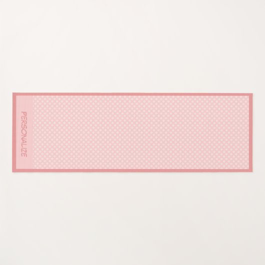 Cute Girly Pink Polka Dot Design Zen Yoga Namaste Yogamat (Voorkant (horizontaal))