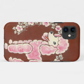 Cute Girly Pink Poodle Dog Case-Mate iPhone Case (Achterkant (horizontaal))