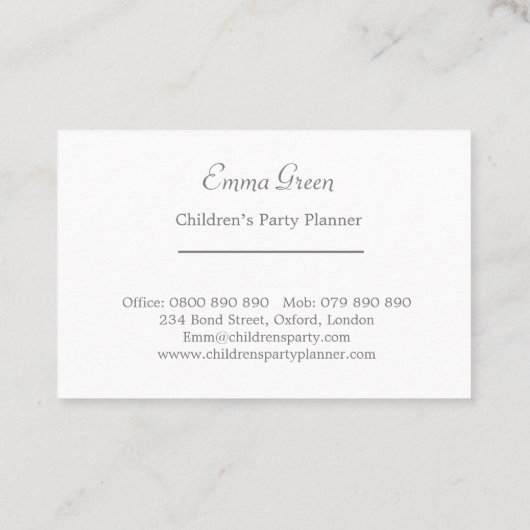 Cute Girly Pink Pots Pattern Visitekaartje (Achterkant)