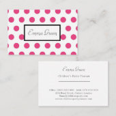 Cute Girly Pink Pots Pattern Visitekaartje (Voorkant / Achterkant)