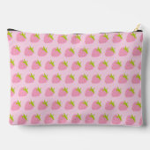 Cute Girly Pink Strawberry Pattern Personalised Etui (Achterkant)