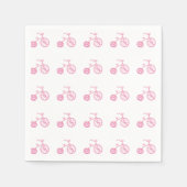 Cute Girly Pink Tricycle Servetten (Voorkant)