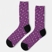 Cute Girly Polka Dots Modern Chic & Elegant Paars Sokken (Links)