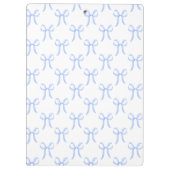 Cute Girly Pretty Blue Coquette Bows Monogram Klembord (Achterkant)