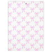Cute Girly Pretty Pink Coquette Bows Monogram Klembord (Achterkant)