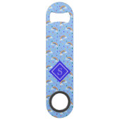 Cute Girly Rainbow Sky gepersonaliseerd Speed Flessenopener (Achterkant)