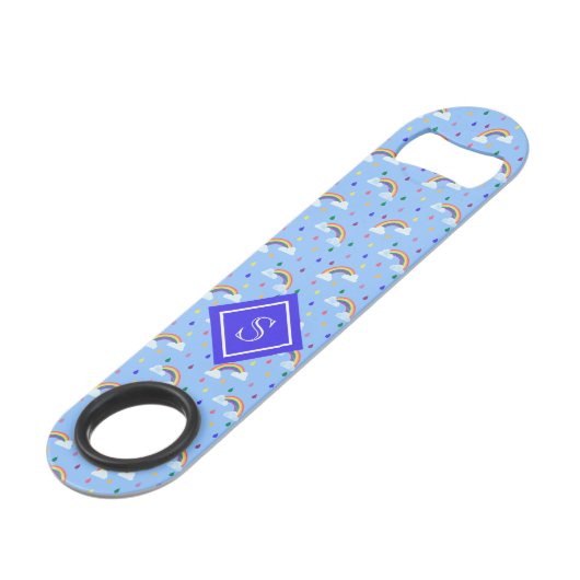 Cute Girly Rainbow Sky gepersonaliseerd Speed Flessenopener (Achterkant Gekanteld)