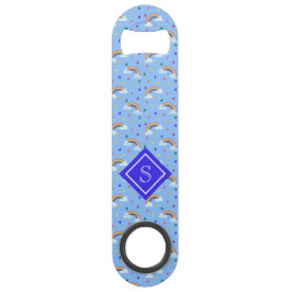 Cute Girly Rainbow Sky gepersonaliseerd Speed Flessenopener