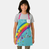 Cute  Girly Rainbow Stars Sky Clouds & Name Schort (Insitu)