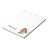 Cute Girly Red Robin Notitieblok (Linkerzijde)