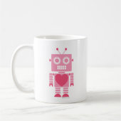 Cute Girly Robot Koffiemok (Links)