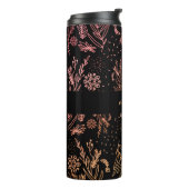 Cute Girly Roos Gold Floral handtekening Thermosbeker (Gedraaid links)