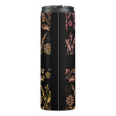 Cute Girly Roos Gold Floral handtekening Thermosbeker (Achterkant)