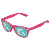 Cute girly roze mermaid Birthday party shades Kinder Zonnebril (Gekanteld)