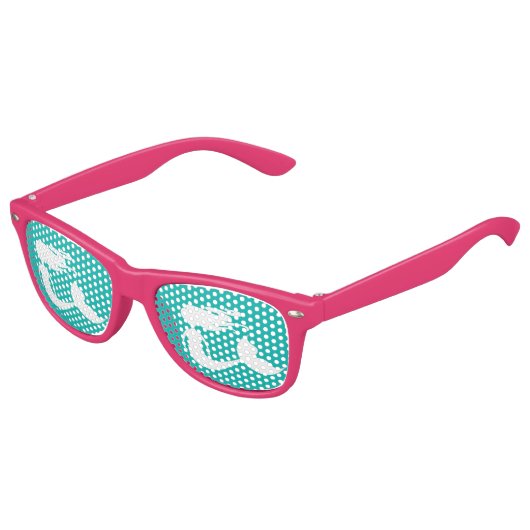 Cute girly roze mermaid Birthday party shades Kinder Zonnebril (Gekanteld)