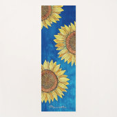 Cute Girly Rustic Boho Sunflower Art, gepersonalis Yogamat (Voorkant)