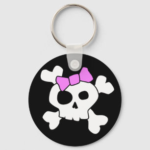 Cute Girly Skull Sleutelhanger