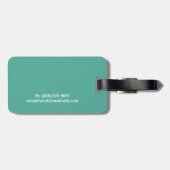 Cute Girly Spring Floral Specialized Initialen Bagagelabel (Achterkant horizontaal)