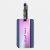 Cute Girly Stripe, Love-Personalized Bagagelabel (Achterkant verticaal)