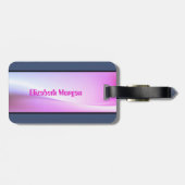 Cute Girly Stripe, Love-Personalized Bagagelabel (Achterkant horizontaal)