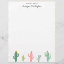 Cute Girly Succulent Cactus Personalized Briefhoofd