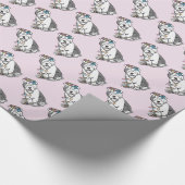 Cute Girly Tea Party Old English Sheepdog (grijs 1 Cadeaupapier (Hoek)