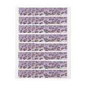 Cute girly trendy paarse faux glitter leopard omwikkelbaar adreslabel (Vel)