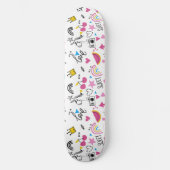 Cute Girly Trendy Unicorn Butterfly Fruit Pattern Persoonlijk Skateboard (Voorkant)