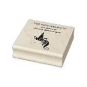 Cute Girly Unicorn Book Belangen Library Bookplaat Rubberstempel (Stempel)