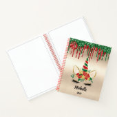 Cute Girly Unicorn-kerstcadeaulaptop Notitieboek (Binnen)