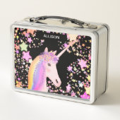 Cute Girly Unicorn Pastel Stars Persoonlijk (Achterkant)