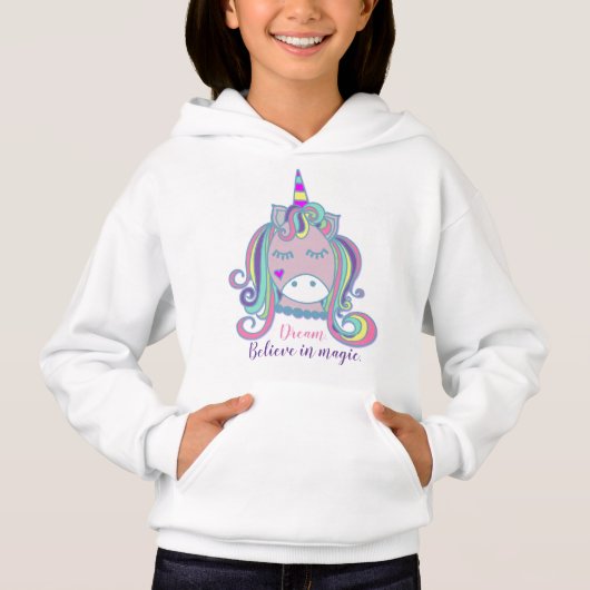 Cute  Girly Unicorn Personalized (Voorkant)