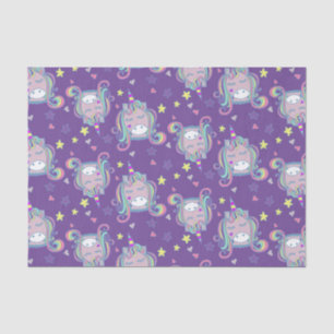 Cute  Girly Unicorn Stars and Hearts Pattern Tissuepapier