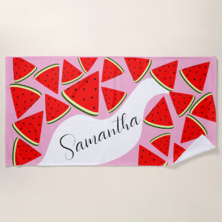 Cute girly Watermelon name Summer Strandlaken
