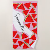 Cute girly Watermelon name Summer Strandlaken (Voorkant)
