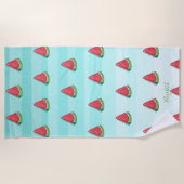 Cute Girly Watermelon Ombre - Gepersonaliseerd Strandlaken (Voorkant)