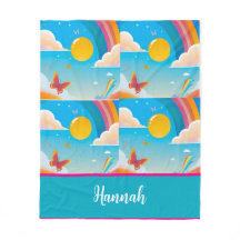 Cute Girly Whimsical Rainbow Happiness Personalize