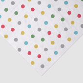 Cute girorful polka dots patroon tissuepapier (Detail)