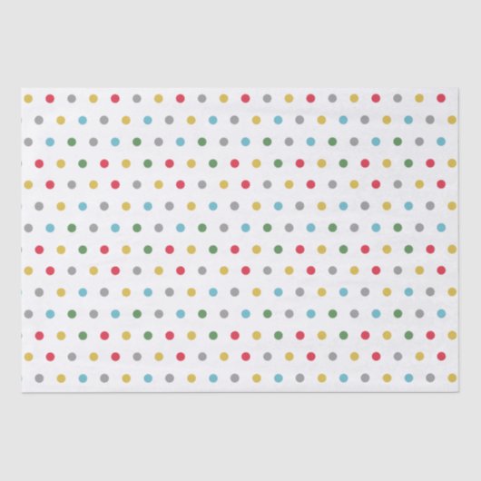 Cute girorful polka dots patroon tissuepapier (Voorkant)