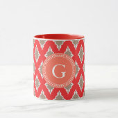 Cute girred ikat tribal monogram mok (Midden)