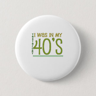 Cute, "Gisteren" 50ste verjaardag Ronde Button 5,7 Cm