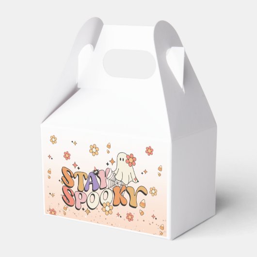 Cute Glam Girly Glitter Blijf Spooky Halloween Bedankdoosjes (Voorkant Zijde)