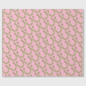 Cute Glam Hoefijzer Goud Roze Glitters Cadeaupapier (Vlak)