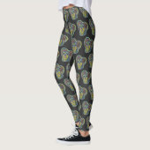 Cute Glas in lood Miniature Schnauzer met Heart Leggings (Links)